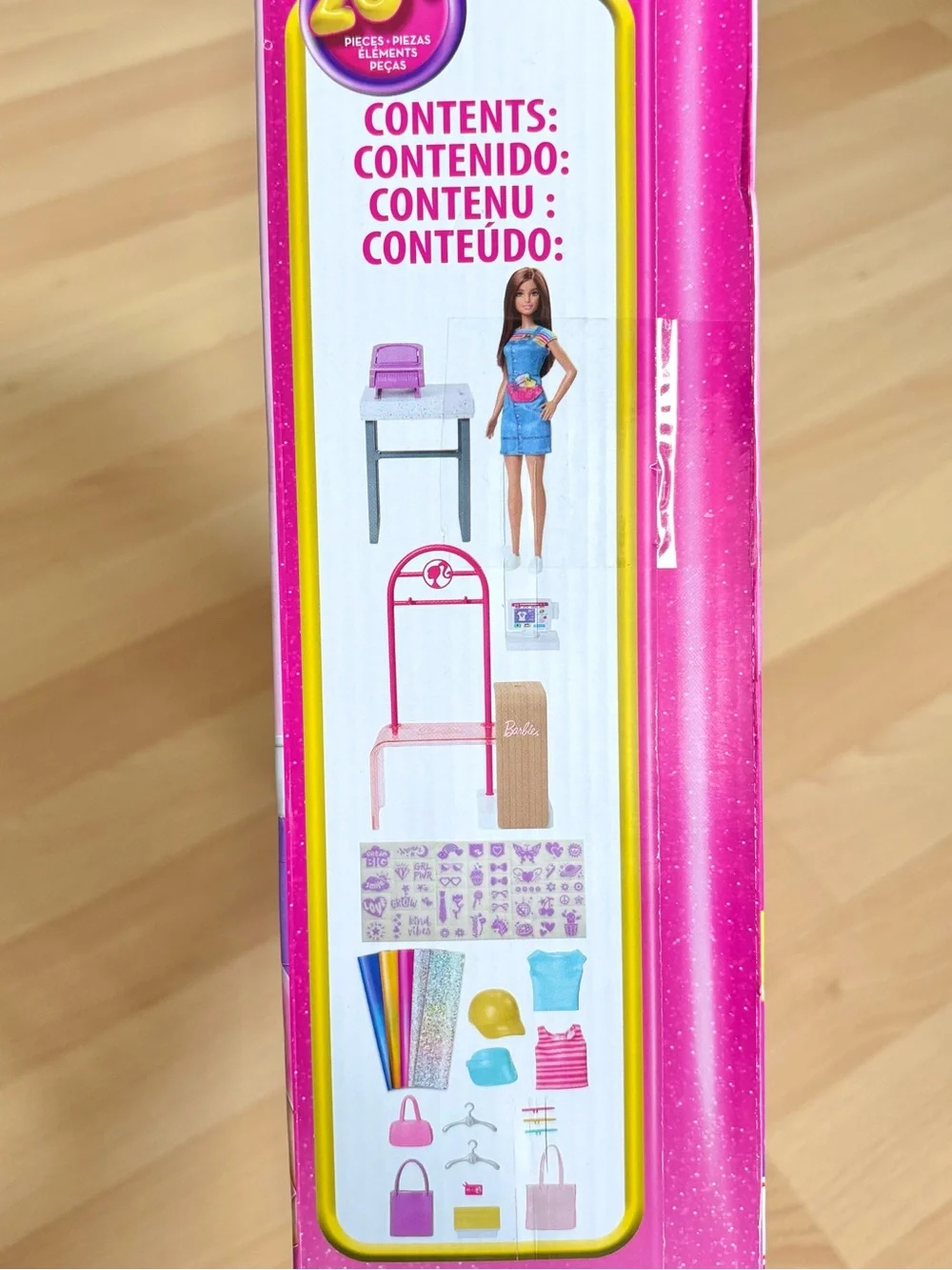 Barbie Make & Sell Boutique Playset w/ Foil Design Tools Clothes & Accessories